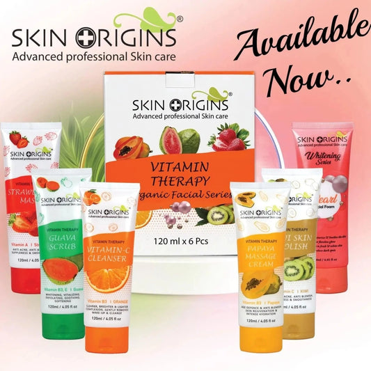 6pcs Skin Origins Vitamins Therapy 5 Steps Facial Kit-120ml