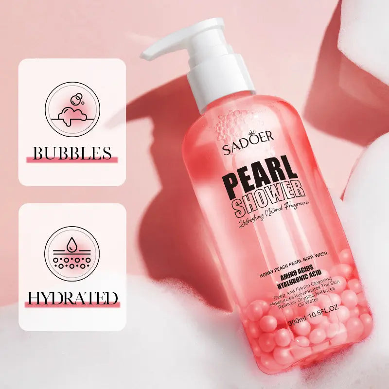 SADOER Peach Pearl Flower Shower Gel