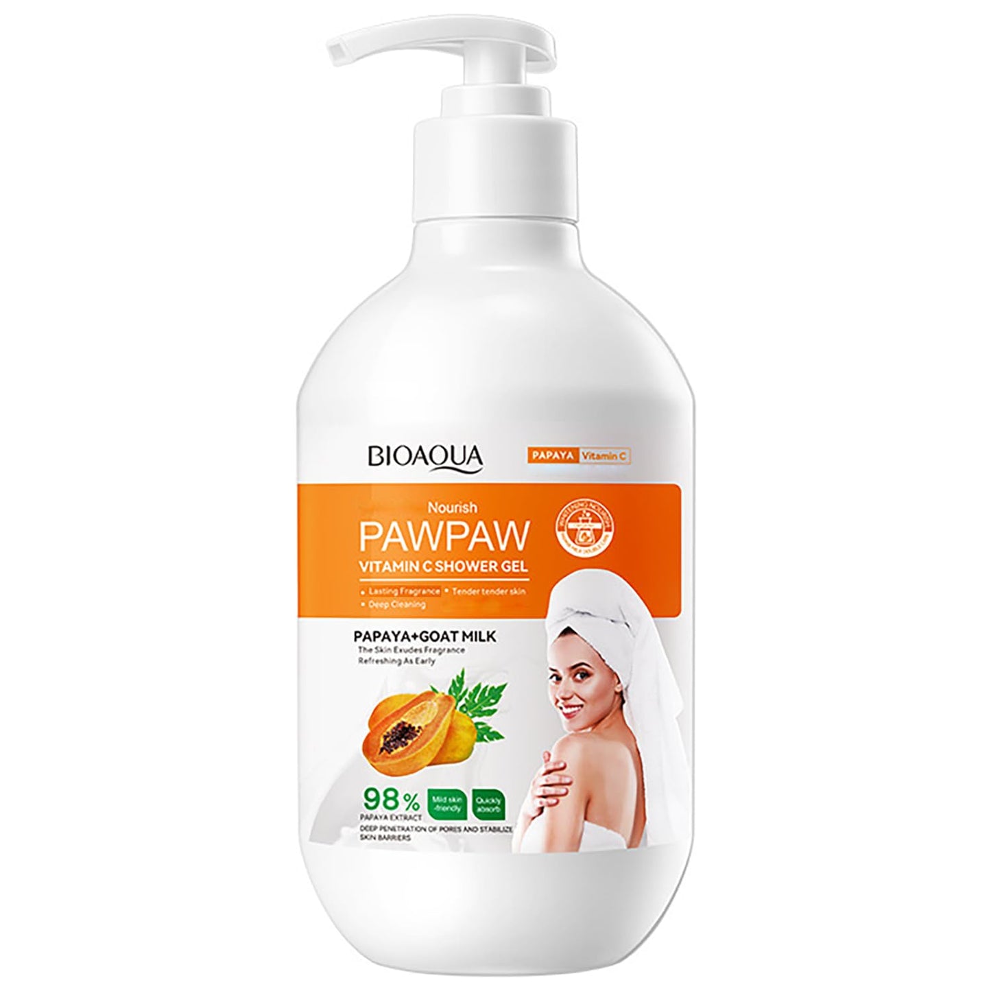 BIOAQUA Nourish PawPaw Vitamin C Shower Gel