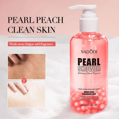 SADOER Peach Pearl Flower Shower Gel